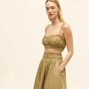 NEW RHODE Resort Pari Cotton Crop Top Boho Bralette Style 6